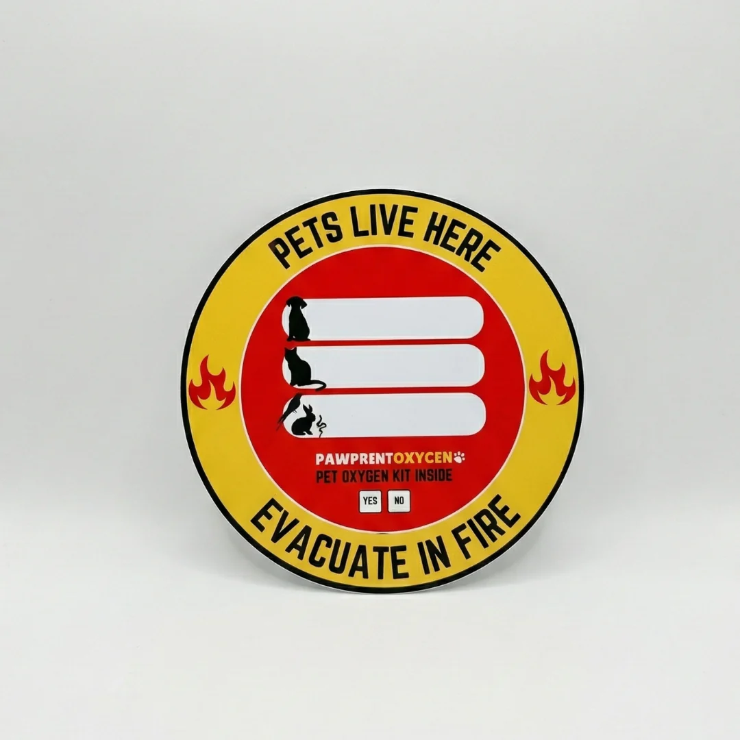 Pet Alert Fire Rescue Window Decal - Pack of 5 - Image 3